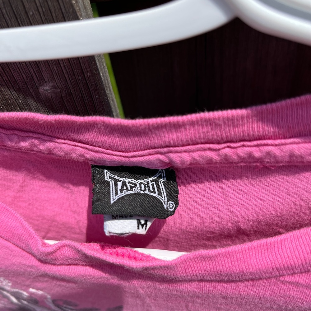 Y2k Pink Tapout baby tee